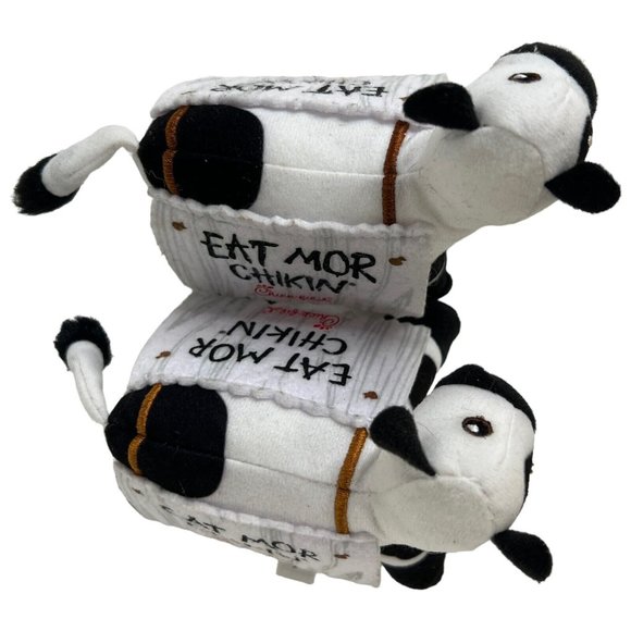 2 Chick Fil A Plush Cows Eat Mor Chikin More Chicken Stuffed Animal Toy Lot Set - Picture 12 of 12